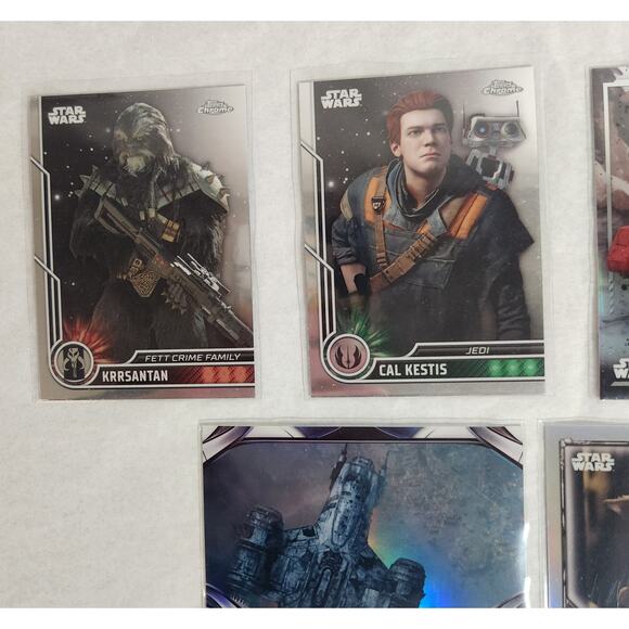 Topps Star Wars TCG Lot Of 8 Refractors / Chrome In Sleeves NM - Picture 2 of 8